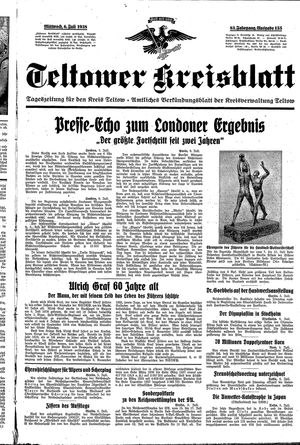 Teltower Kreisblatt vom 06.07.1938