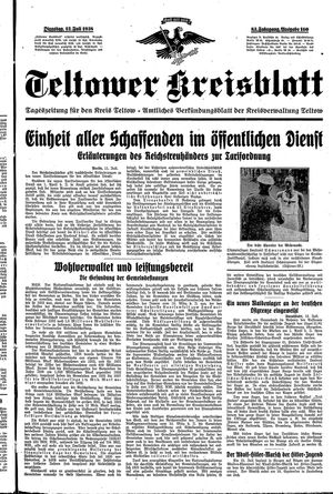 Teltower Kreisblatt vom 12.07.1938
