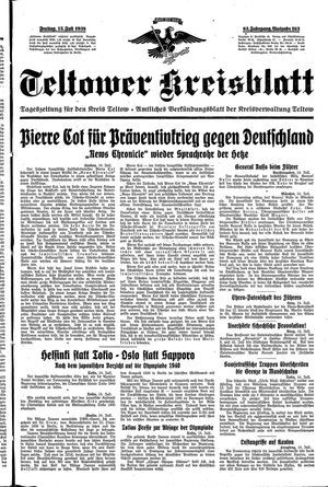 Teltower Kreisblatt vom 15.07.1938