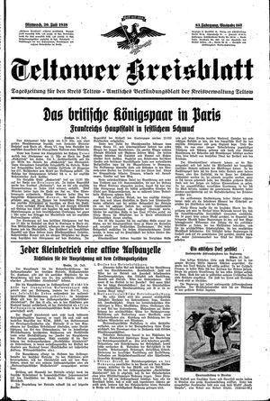 Teltower Kreisblatt vom 20.07.1938