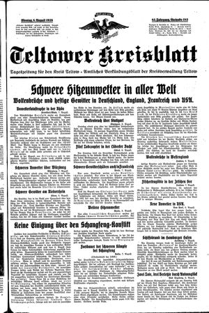 Teltower Kreisblatt vom 08.08.1938