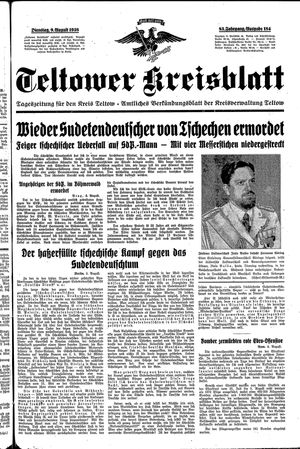 Teltower Kreisblatt vom 09.08.1938