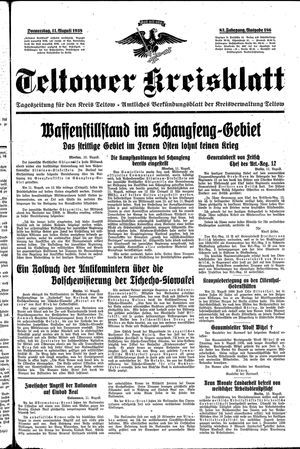 Teltower Kreisblatt vom 11.08.1938