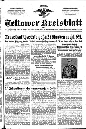 Teltower Kreisblatt vom 12.08.1938