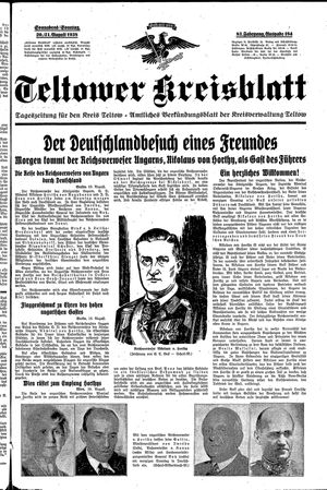 Teltower Kreisblatt vom 20.08.1938
