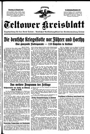 Teltower Kreisblatt vom 23.08.1938