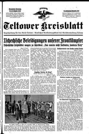 Teltower Kreisblatt vom 27.08.1938