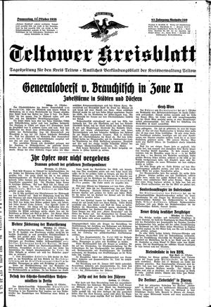 Teltower Kreisblatt vom 13.10.1938