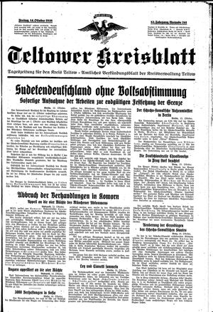 Teltower Kreisblatt vom 14.10.1938