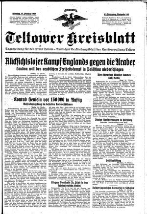 Teltower Kreisblatt vom 17.10.1938