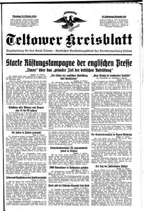 Teltower Kreisblatt vom 18.10.1938