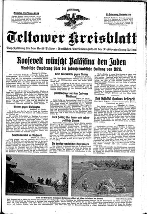 Teltower Kreisblatt vom 25.10.1938