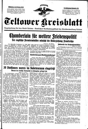 Teltower Kreisblatt vom 26.10.1938