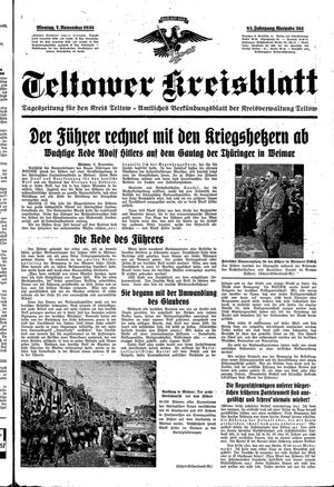 Teltower Kreisblatt vom 07.11.1938