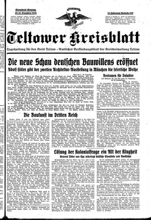 Teltower Kreisblatt vom 10.12.1938