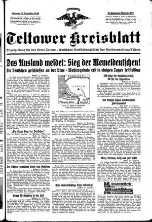 Teltower Kreisblatt on Dec 12, 1938