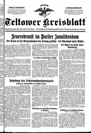 Teltower Kreisblatt vom 23.12.1938