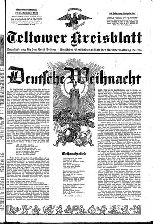 Teltower Kreisblatt vom 24.12.1938