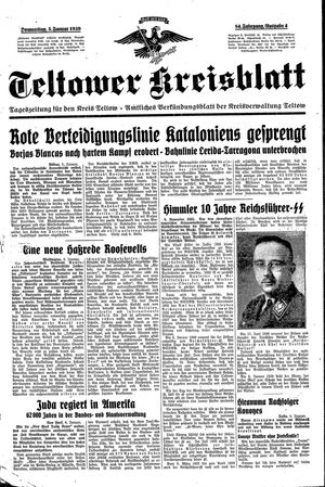 Teltower Kreisblatt on Jan 5, 1939