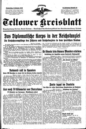 Teltower Kreisblatt on Jan 12, 1939