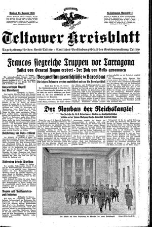 Teltower Kreisblatt vom 13.01.1939