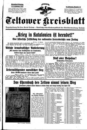 Teltower Kreisblatt on Feb 11, 1939