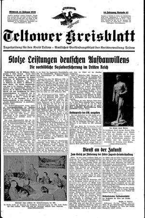 Teltower Kreisblatt on Feb 22, 1939