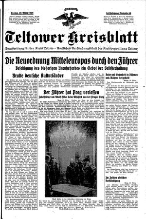 Teltower Kreisblatt vom 17.03.1939