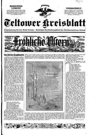 Teltower Kreisblatt vom 08.04.1939