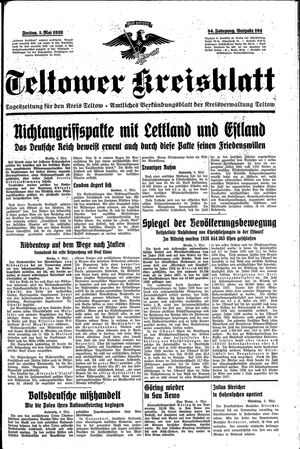 Teltower Kreisblatt vom 05.05.1939
