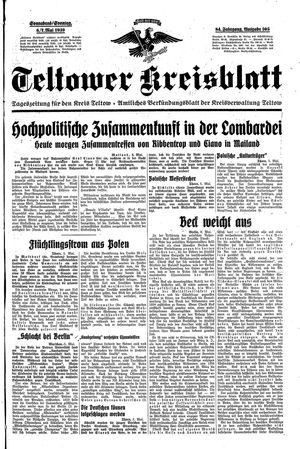 Teltower Kreisblatt vom 06.05.1939