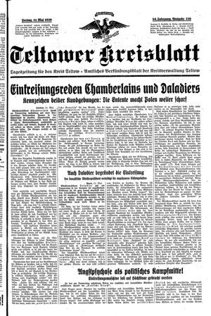 Teltower Kreisblatt vom 12.05.1939