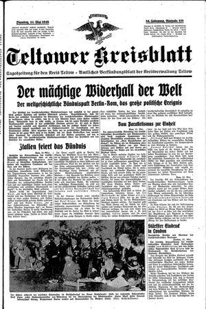 Teltower Kreisblatt vom 23.05.1939