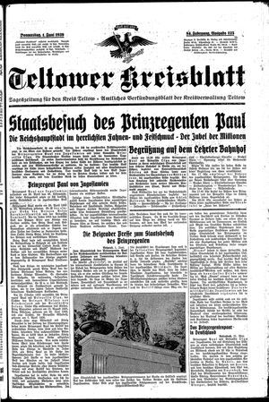 Teltower Kreisblatt vom 01.06.1939