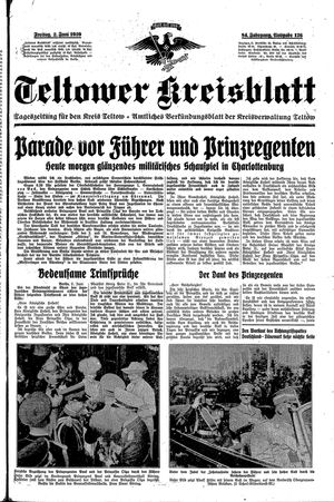 Teltower Kreisblatt vom 02.06.1939