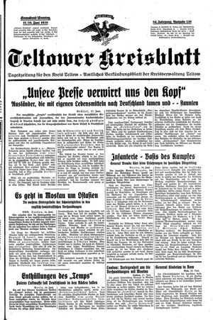 Teltower Kreisblatt vom 17.06.1939