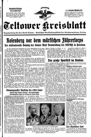 Teltower Kreisblatt vom 24.06.1939