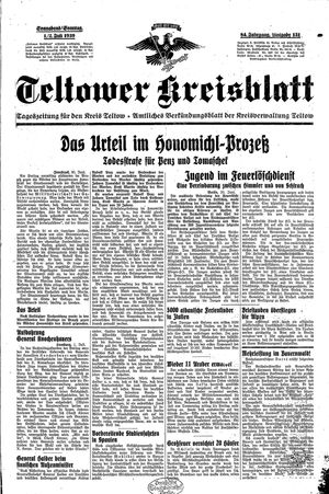 Teltower Kreisblatt vom 01.07.1939