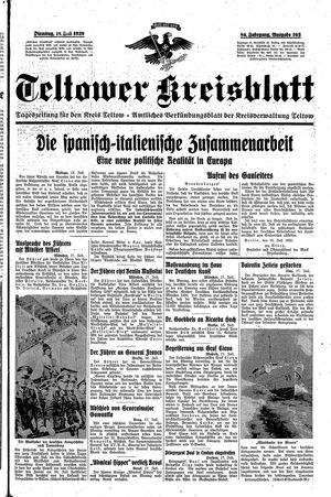 Teltower Kreisblatt vom 18.07.1939