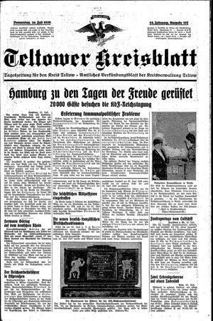 Teltower Kreisblatt vom 20.07.1939
