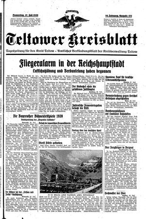 Teltower Kreisblatt on Jul 27, 1939