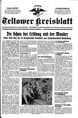 Teltower Kreisblatt vom 28.07.1939