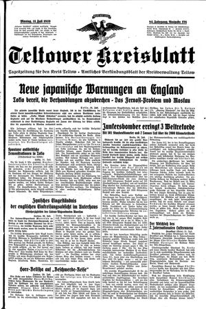 Teltower Kreisblatt vom 31.07.1939