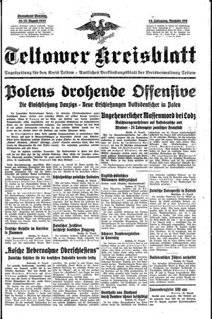 Teltower Kreisblatt vom 26.08.1939