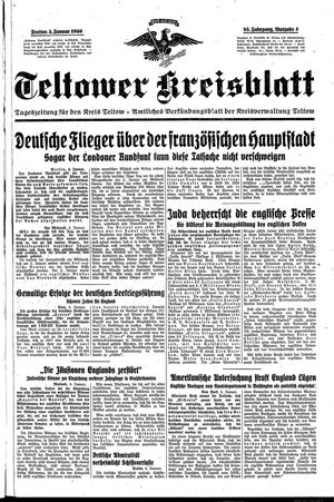 Teltower Kreisblatt vom 05.01.1940