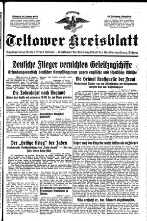 Teltower Kreisblatt vom 10.01.1940