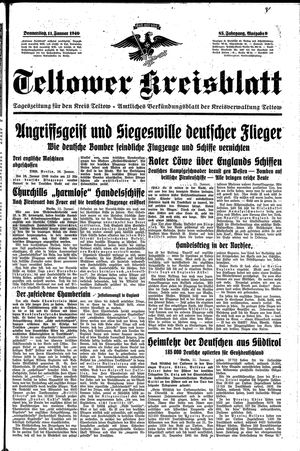 Teltower Kreisblatt vom 11.01.1940