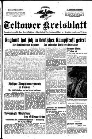 Teltower Kreisblatt vom 12.01.1940