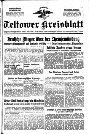 Teltower Kreisblatt vom 13.01.1940