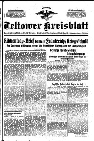 Teltower Kreisblatt vom 19.01.1940